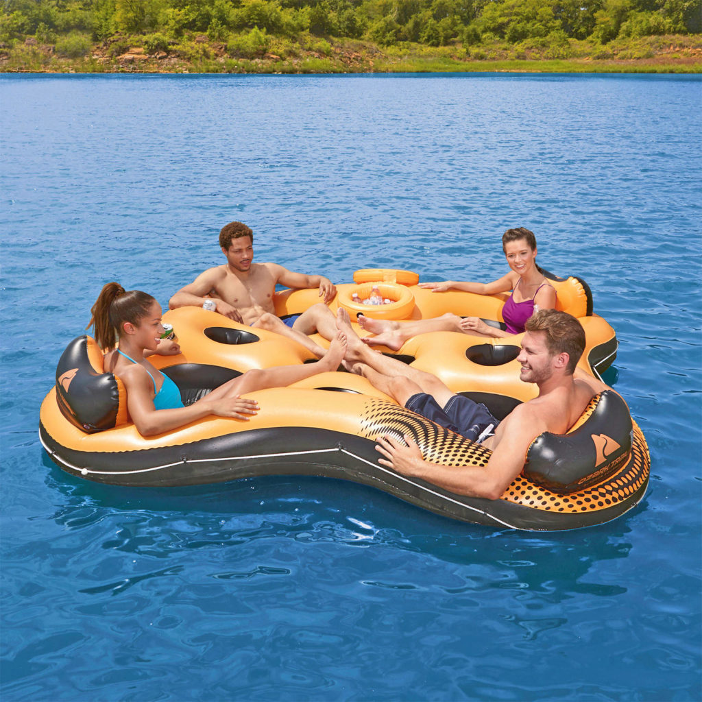 non inflatable lake rafts